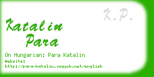 katalin para business card